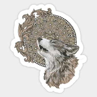 Mandala wolf Sticker